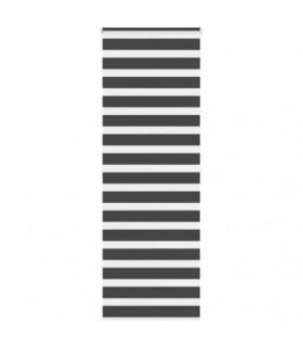 vidaXL Zebra Blind Black 80x200 cm Fabric Width 75.9 cm Polyester — Size: 80 x 200 cm