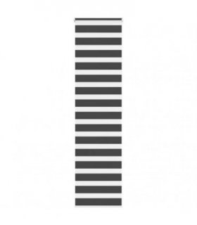 vidaXL Zebra Blind Black 55x200 cm Fabric Width 50.9 cm Polyester — Size: 55 x 200 cm