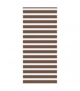 vidaXL Zebra Blind Brown 100x230 cm Fabric Width 95.9 cm Polyester — Size: 100 x 230 cm