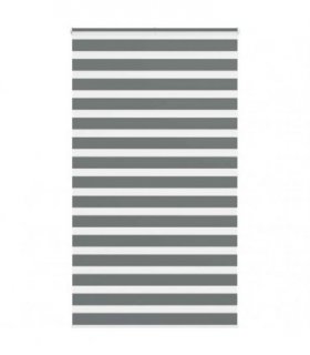 vidaXL Zebra Blind Dark Grey 130x200 cm Fabric Width 125.9 cm Polyester — Size: 130 x 200 cm