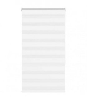 vidaXL Zebra Blind White 80x150 cm Fabric Width 75.9 cm Polyester — Size: 80 x 150 cm