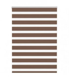 vidaXL Zebra Blind Brown 115x100 cm Fabric Width 110.9 cm Polyester — Size: 115 x 100 cm