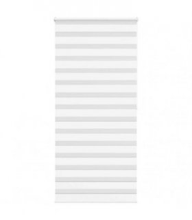 vidaXL Zebra Blind White 115x200 cm Fabric Width 110.9 cm Polyester — Size: 115 x 200 cm