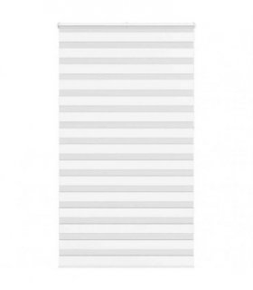 vidaXL Zebra Blind White 135x230 cm Fabric Width 130.9 cm Polyester — Size: 135 x 230 cm
