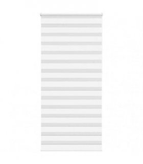 vidaXL Zebra Blind White 100x230 cm Fabric Width 95.9 cm Polyester — Size: 100 x 230 cm