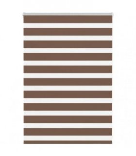 vidaXL Zebra Blind Brown 105x100 cm Fabric Width 100.9 cm Polyester — Size: 105 x 100 cm