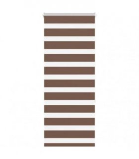 vidaXL Zebra Blind Brown 60x150 cm Fabric Width 55.9 cm Polyester — Size: 60 x 150 cm