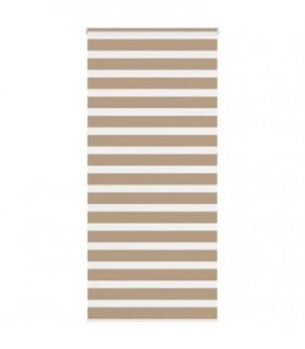 vidaXL Zebra Blind Sand Brown 115x230 cm Fabric Width 110.9 cm Polyester — Size: 115 x 230 cm