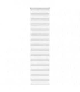 vidaXL Zebra Blind White 65x230 cm Fabric Width 60.9 cm Polyester — Size: 65 x 230 cm
