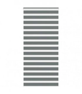 vidaXL Zebra Blind Dark Grey 110x200 cm Fabric Width 105.9 cm Polyester — Size: 110 x 200 cm