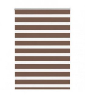 vidaXL Zebra Blind Brown 105x150 cm Fabric Width 100.9 cm Polyester — Size: 105 x 150 cm