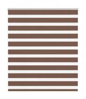 vidaXL Zebra Blind Brown 135x150 cm Fabric Width 130.9 cm Polyester — Size: 135 x 150 cm