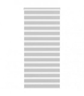 vidaXL Zebra Blind Light Grey 100x200 cm Fabric Width 95.9 cm Polyester — Size: 100 x 200 cm