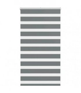 vidaXL Zebra Blind Dark Grey 90x100 cm Fabric Width 85.9 cm Polyester — Size: 90 x 100 cm