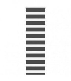 vidaXL Zebra Blind Black 45x100 cm Fabric Width 40.9 cm Polyester — Size: 45 x 100 cm