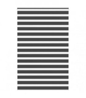 vidaXL Zebra Blind Black 150x200 cm Fabric Width 145.9 cm Polyester — Size: 150 x 200 cm