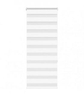 vidaXL Zebra Blind White 65x150 cm Fabric Width 60.9 cm Polyester — Size: 65 x 150 cm