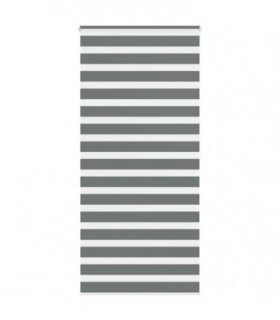 vidaXL Zebra Blind Dark Grey 95x200 cm Fabric Width 90.9 cm Polyester — Size: 95 x 200 cm