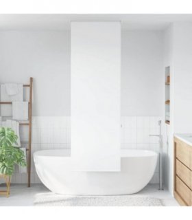vidaXL Shower Roller Blind 60x240 cm Fabric Width 56 cm — Colour: white, Size: 60 x 240 cm, Model: without cassette