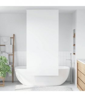 vidaXL Shower Roller Blind 100x240 cm Fabric Width 96 cm — Colour: white, Size: 100 x 240 cm, Model: without cassette