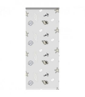 vidaXL Shower Roller Blind with Cassette 90x240 cm Fabric Width 86 cm — Colour: sea star, Size: 90 x 240 cm