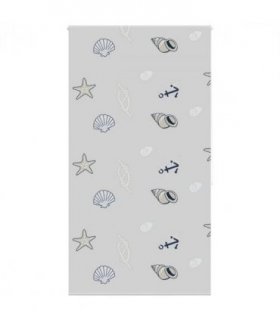 vidaXL Shower Roller Blind 130x240 cm Fabric Width 126 cm — Colour: sea star, Size: 130 x 240 cm, Model: without cassette