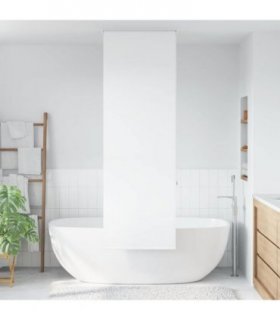 vidaXL Shower Roller Blind 80x240 cm Fabric Width 76 cm — Colour: white, Size: 80 x 240 cm, Model: without cassette