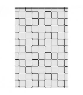 vidaXL Shower Roller Blind with Cassette 150x240 cm Fabric Width 146 cm — Colour: square, Size: 150 x 240 cm