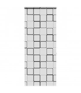 vidaXL Shower Roller Blind with Cassette 110x240 cm Fabric Width 106 cm — Colour: square, Size: 110 x 240 cm