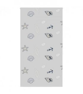 vidaXL Shower Roller Blind 120x240 cm Fabric Width 116 cm — Colour: sea star, Size: 120 x 240 cm, Model: without cassette