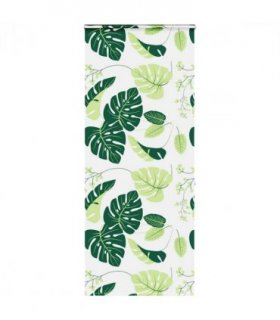 vidaXL Shower Roller Blind with Cassette 100x240 cm Fabric Width 96 cm — Colour: green leaves, Size: 100 x 240 cm