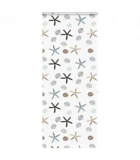 vidaXL Shower Roller Blind with Cassette 90x240 cm Fabric Width 86 cm — Colour: shellfish, Size: 90 x 240 cm