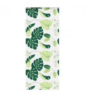 vidaXL Shower Roller Blind with Cassette 90x240 cm Fabric Width 86 cm — Colour: green leaves, Size: 90 x 240 cm