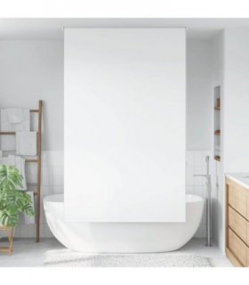 vidaXL Shower Roller Blind 120x240 cm Fabric Width 116 cm — Colour: white, Size: 120 x 240 cm, Model: without cassette