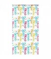 vidaXL Shower Roller Blind with Cassette 120x240 cm Fabric Width 116 cm — Colour: colourful words, Size: 120 x 240 cm