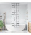 vidaXL Shower Roller Blind 80x240 cm Fabric Width 76 cm — Colour: square, Size: 80 x 240 cm, Model: without cassette