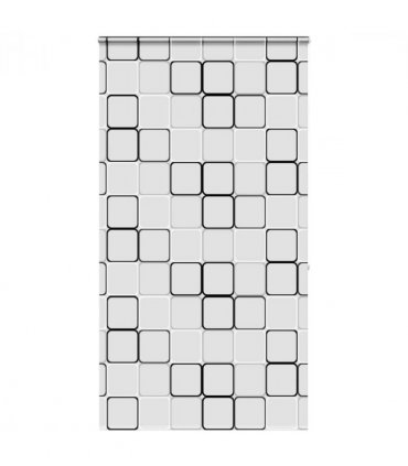 vidaXL Shower Roller Blind with Cassette 130x240 cm Fabric Width 126 cm — Colour: square, Size: 130 x 240 cm