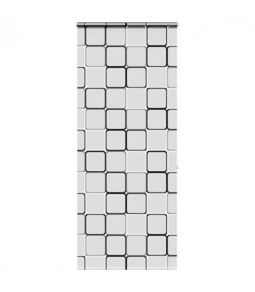 vidaXL Shower Roller Blind with Cassette 90x240 cm Fabric Width 86 cm — Colour: square, Size: 90 x 240 cm