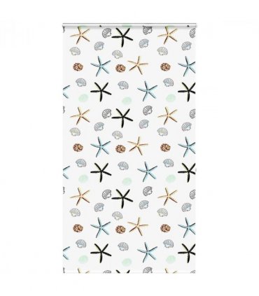 vidaXL Shower Roller Blind with Cassette 130x240 cm Fabric Width 126 cm — Colour: shellfish, Size: 130 x 240 cm