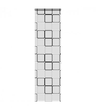 vidaXL Shower Roller Blind with Cassette 60x240 cm Fabric Width 56 cm — Colour: square, Size: 60 x 240 cm