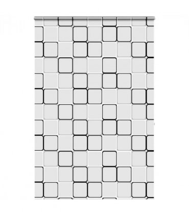 vidaXL Shower Roller Blind with Cassette 160x240 cm Fabric Width 156 cm — Colour: square, Size: 160 x 240 cm