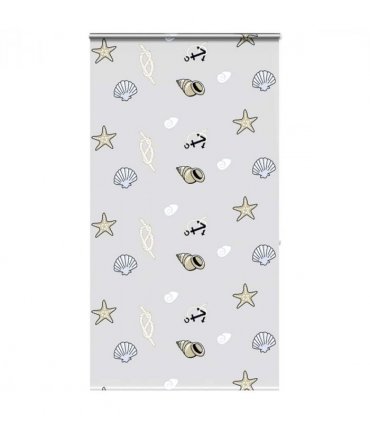 vidaXL Shower Roller Blind with Cassette 120x240 cm Fabric Width 116 cm — Colour: sea star, Size: 120 x 240 cm