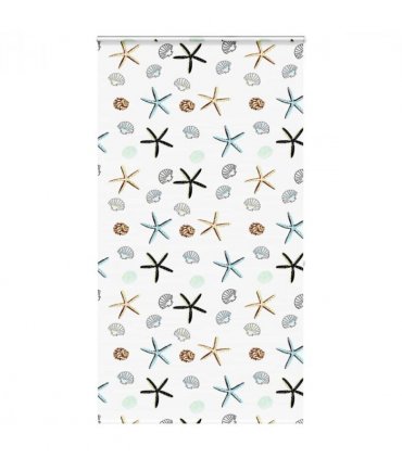 vidaXL Shower Roller Blind with Cassette 120x240 cm Fabric Width 116 cm — Colour: shellfish, Size: 120 x 240 cm