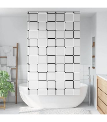 vidaXL Shower Roller Blind 140x240 cm Fabric Width 136 cm — Colour: square, Size: 140 x 240 cm, Model: without cassette