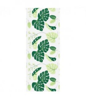 vidaXL Shower Roller Blind 100x240 cm Fabric Width 96 cm — Colour: green leaves, Size: 100 x 240 cm, Model: without cassette