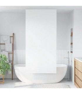 vidaXL Shower Roller Blind 90x240 cm Fabric Width 86 cm — Colour: white, Size: 90 x 240 cm, Model: without cassette