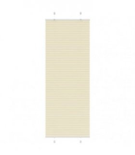 vidaXL Pleated Blind Cream 75x200 cm Fabric Width 74.4 cm Polyester — Size: 75 x 200 cm