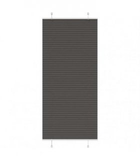 vidaXL Pleated Blind Black 95x200 cm Fabric Width 94.4 cm Polyester — Size: 95 x 200 cm