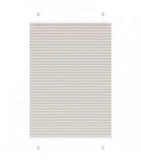 vidaXL Pleated Blind Light Grey 90x150 cm Fabric Width 89.4 cm Polyester — Size: 90 x 150 cm