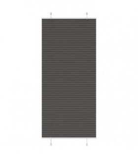 vidaXL Pleated Blind Black 100x200 cm Fabric Width 99.4 cm Polyester — Size: 100 x 200 cm